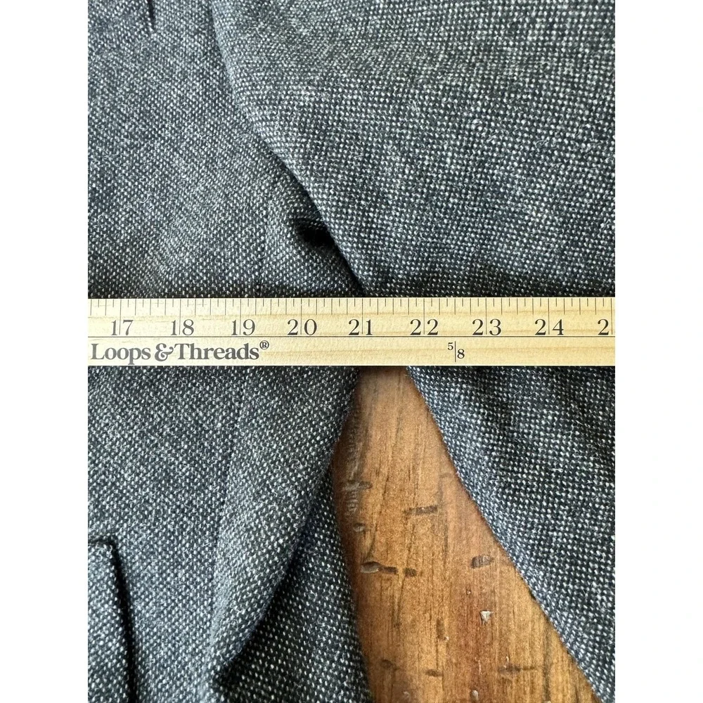 Banana Republic Coat Mens L Gray Wool Donegal T Tweed Overcoat Button Front